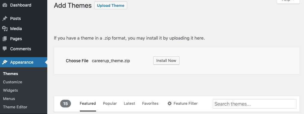 CareerUp - Theme Documentation
